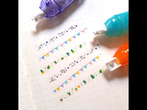 Vídeo do produto Fita Decorativa ACB 5mmX3m Estampas Sortidas