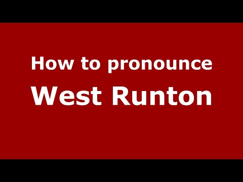 How to pronounce West Runton