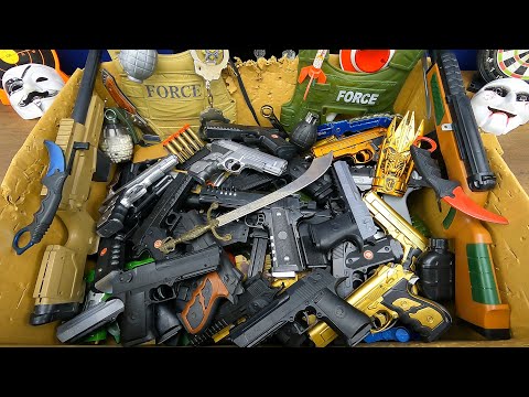 Army Combat Rifles Equipment Box! Military Special Forces Toy Guns! Large and Heavy Machine Guns