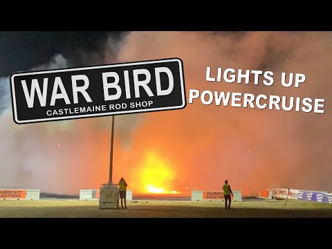 WARBIRD lights up Powercruise with a tyre fire!