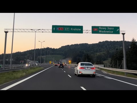 Tunel Zakopianka S7 DK7 tunel pod górą Luboń Mały trasa Lubień -Rabka Zdrój kierunek Kraków Zakopane