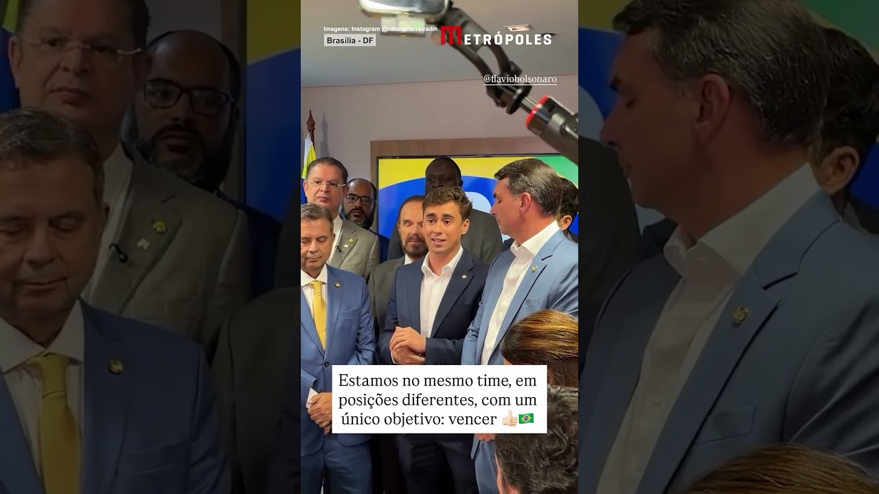 Nikolas manifesta apoio à candidatura de Flávio Bolsonaro