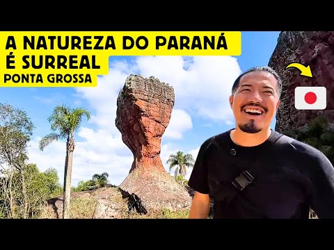 A Japanese man is surprised by the nature of Paraná. Ponta Grossa