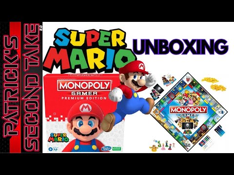 Unboxing Super Mario Gamer Monopoly Premium Edition Board Game Adventure!