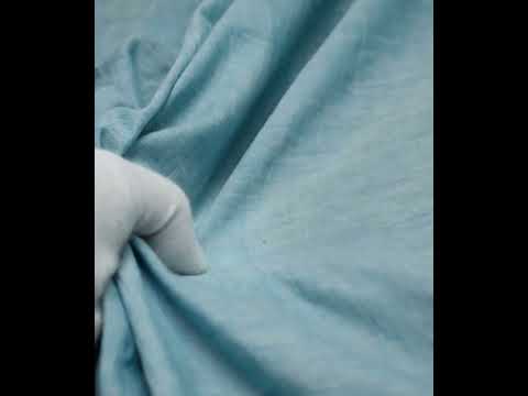 Plain Blue Khadi Cotton 70 GSM Handwoven Fabric — video