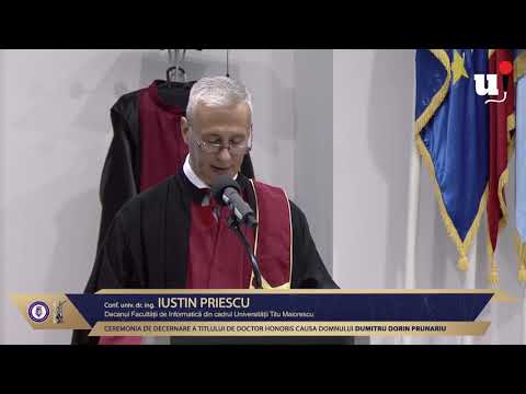 Ceremonia de decernare a titlului de Doctor Honoris Causa domnului Dumitru Dorin Prunariu
