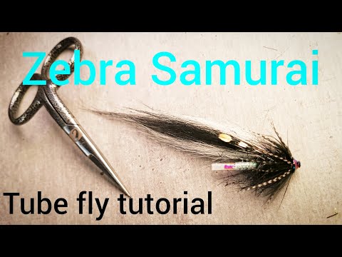 How to tie a "Zebra Samurai" Tube fly for salmon fishing, SBS, salmon fly tutorial!