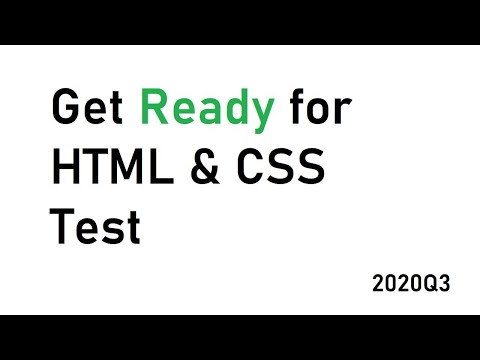 Get Ready for HTML & CSS Test