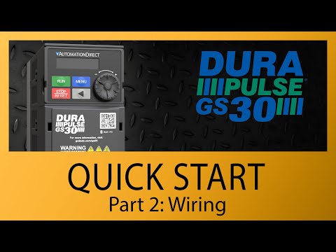 DURApulse GS30 VFD Quick Start 2:  Wiring controls from AutomationDirect