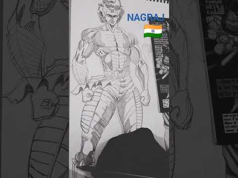 Sketching NAGRAJ | Nagraj | Indian Superhero | RAJ COMICS.