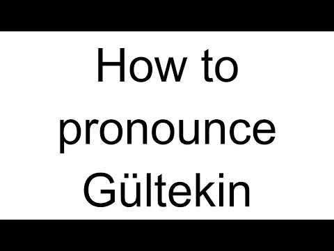 How to Pronounce Gültekin (Turkish)