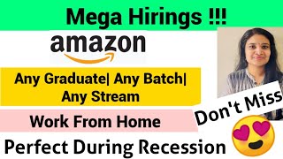 Amazon Bulk Recruitment| Any Graduate, Any Batch| Bulk Hiring For All Cities| 💯 Genuine Links