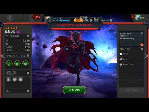 5 star symbiote supreme rank up marvel contest of champions.