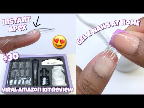 TRYING VIRAL TIPEX INSTANT APEX NAIL KIT | IS IT WORTH THE HYPE? | $30 GEL X KIT REVIEW