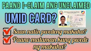 Paano i-CLAIM ang UNCLAIMED UMID CARD? | How to CLAIM an UNCLAIMED UMID CARD? 2023 UPDATE