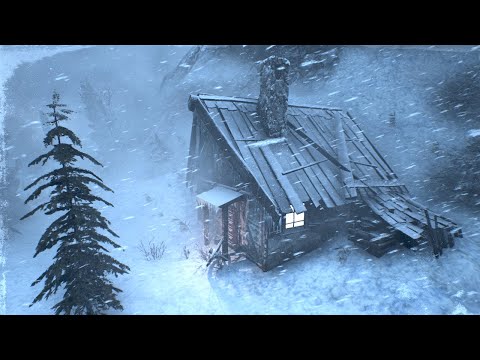 IARNĂ BRUTALĂ ÎN ALASKA cu VREME EXTREM DE RECE și furtună de zăpadă pentru somn. VÂNT SEVER DE IARN