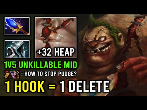 WTF Magnet Blind Hook 1Kill Per Min Super Pro Beyond Godlike Pudge Dota 2