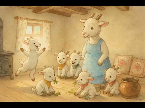 🐺🐐 De Wolf en de Zeven Geitjes — Een Sluw Sprookje vol Moed en Slimheid