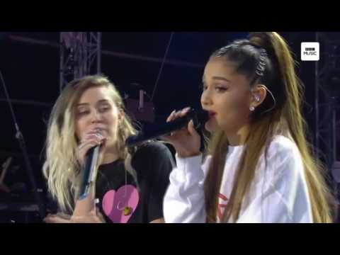 Ariana Grande & Miley Cyrus - Don't Dream It's Over Live (One Love Manchester)