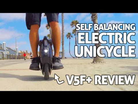 V5F+ Electric Unicycle! REVIEW - Self Balancing 'One Wheel Hoverboard' Video