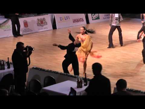 00230 Nikolay Chernov & Evgenia Florinskaya - Jive 1/4 Youth Latin Baltic Grand Prix 2012 Latvia
