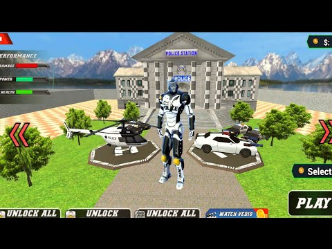Grand Police Car Robot Transform * Android Gameplay