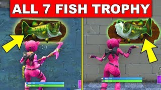 &quot;Dance with a Fish Trophy at different Named Locations&quot; - ALL 7 LOCATION WEEK 8 CHALLENGES FORTNITE