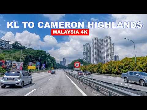 🇲🇾 4K HDR | Driving In Malaysia Highway | Kuala Lumpur To Cameron Highlands😍🚗