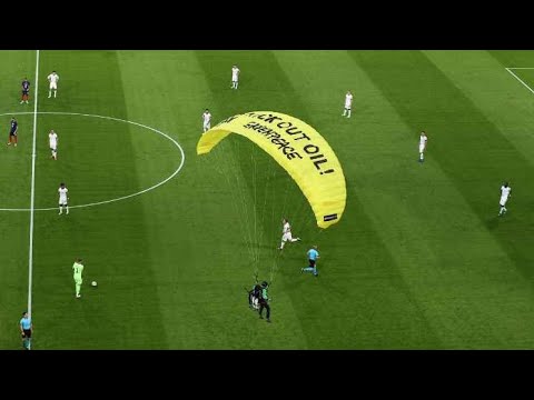 Euro 2020 Spectators Hospitalized After This Parachuting Protester Crash Lands At Stadium