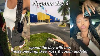 VLOGMAS DAY 6: JASMINE GETS HER NOSE PIERCED | Curlyhead Jas