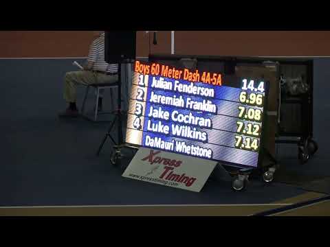 Boys 60m Dash Prelim Heat 1 4A/5A AHSAA Indoor State Championships 2025 Alabama HS Track & Field
