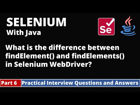 Part1 Selenium with Java Tutorial Practical Interview Questions and Answers Selenium WebDriver