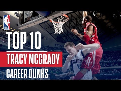 Tracy McGrady's Top 10 Career NBA Dunks!