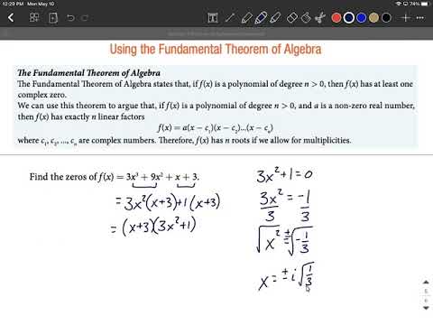 Fundamental Theorem of Algebra | Complex Conjugate Theorem | Find all zeros and factor completely