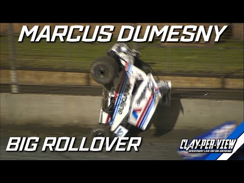 Sprintcars | Marcus Dumseny Big Rollover - Perth Motorplex | Clay-Per-View Highlights
