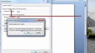 How to create a password for Microsoft Word/powerpoint/excel 2007