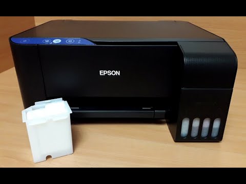 Замена памперса принтера Epson L3100, L3101, L3150, L5190, L1100 Инструкция.
