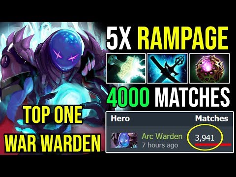 WTF 5X RAMPAGE MICRO GOD BY TOP 1 ARC WARDEN SPAMMER 4000 MATCHES | DOTA 2 BEST PLAYS