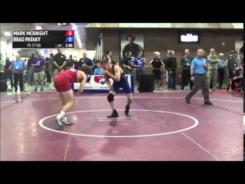 57 kg R1 - Mark Mcknight (NLWC) vs Brad Pataky (NYAC)