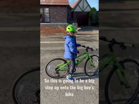 Giant ARX 24 in Green! Benji Tries Out His First Big Boy’s Mountain Bike! #kidsvideo #giant #bike