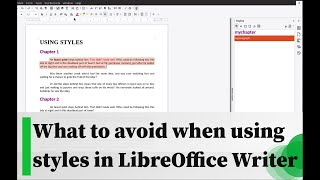 What to avoid when using styles in LibreOffice Writer