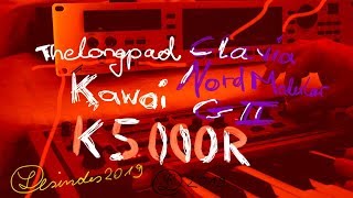 Video thumbnail for KAWAI K-5000 R controlled by CLAVIA NORD MODULAR G2 // the long pad by LESINDES