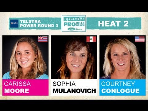 Round 3, Heat 2 - Carissa Moore vs Sophia Mulanovich vs Courtney Conlogue