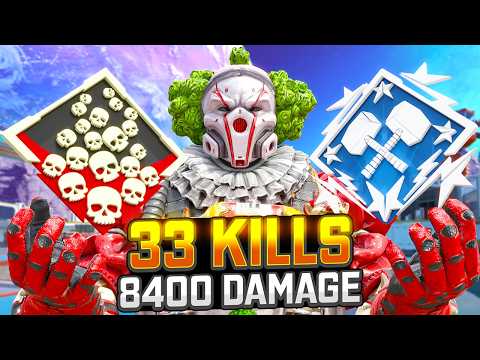 INSANE Caustic 33 KILLS and 8,466 Damage Apex Legends Season 28