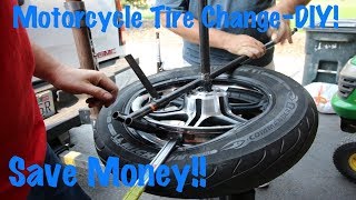 Change Motorcycle Tire & Balance Wheel in Your Garage