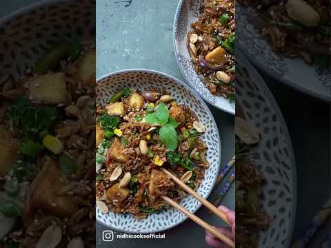 Tofu Vegan Fried Rice | Tofu Thai fried Rice | Instant Pot fried Rice #shorts