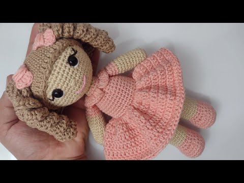 Boneca amigurumi Antonela - sem costura Parte 2/2 passo a passo
