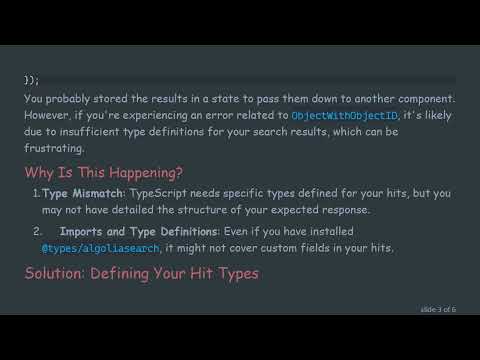 How to Get the Type of Algolia Search Results in TypeScript with Next.js