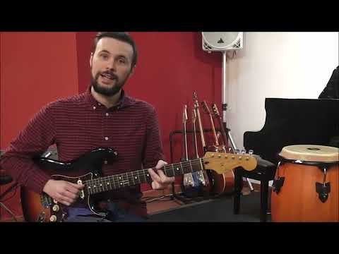 Tutorial Chitarra Funky 4 - Facile Funky chromatic Groove (easy guitar chords)