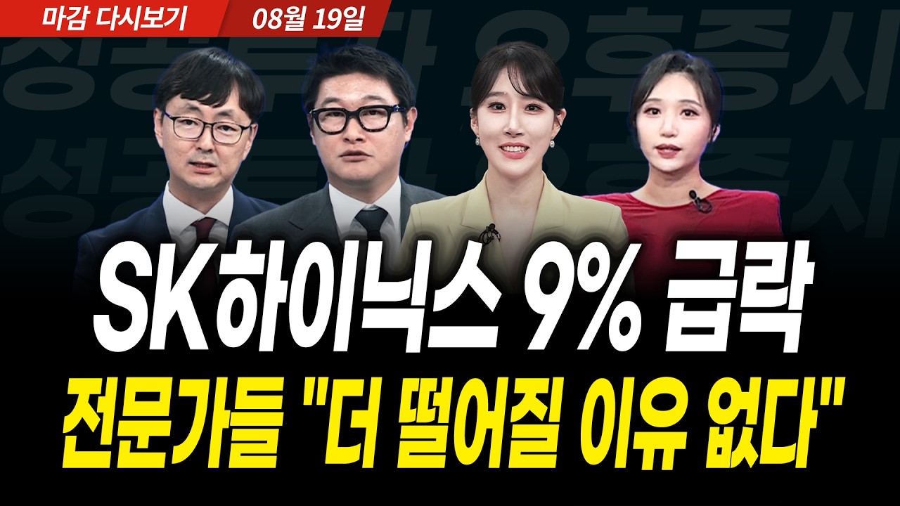 SK하이닉스 9% 급락! 전문가들 "더 떨어질 이유 없다" (2026년 8월 19일 장 마감)｜성공투자 오후증시｜파이널